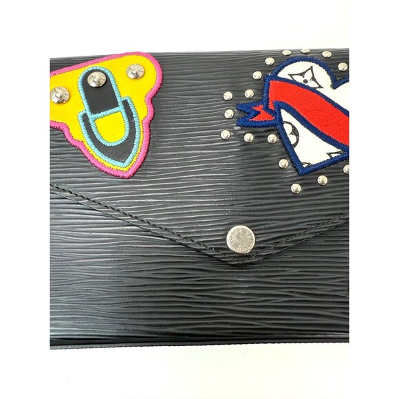 Louis Vuitton Felicie Pochette Limited Edition Patchwork Black Epi Leather Cross - Picture 7 of 13